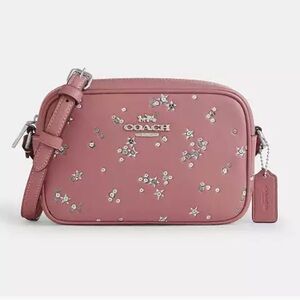 Coach Mini Jamie Camera Bag With Star Print Dusty Pink Leather Crossbody CCI73